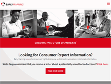 Tablet Screenshot of earlywarning.com